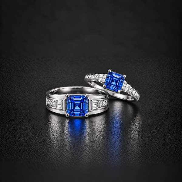 男女對戒→彩鑽 