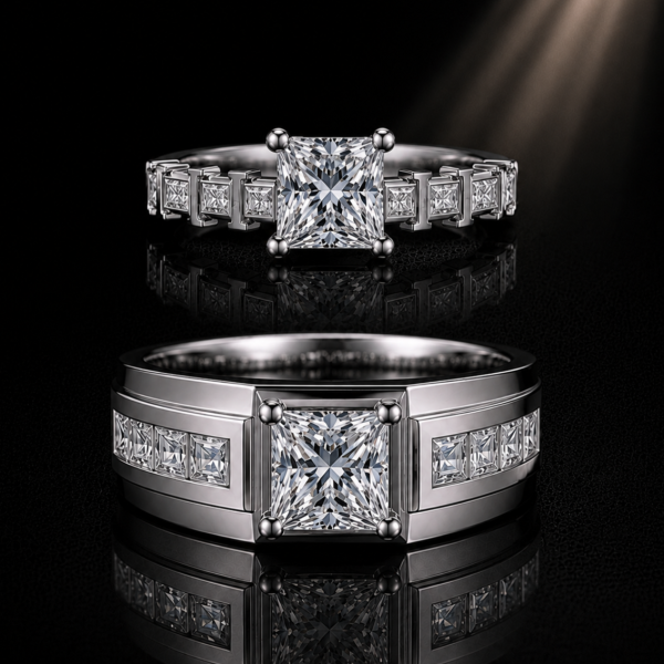 男女對戒→圓鑽 