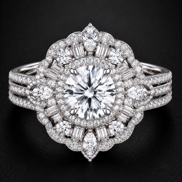 圓形→豪華 